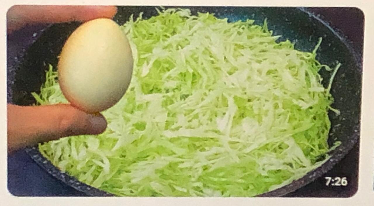 I cook this cabbage with eggs for breakfast almost every day! Very tasty, simple and fast!