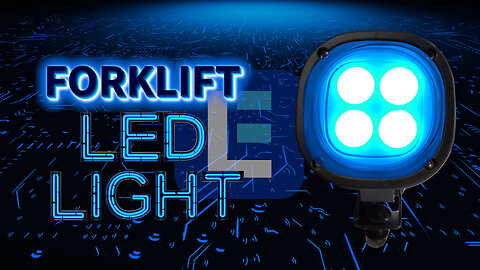 Blue Forklift LED Warning Spotlight - 25 Watt 2250 Lumen - 9-60V DC - Blue Pedestrian Safety Light