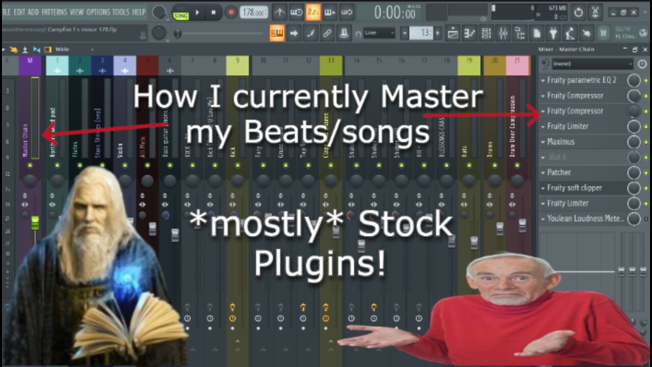 Mastering a boom bap track-FL Studio-How I Currently Master my beats and songs- Mostly Stock Plugins