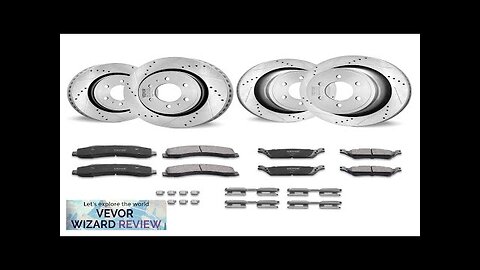 VEVOR Drilled Slotted Front&Rear Brake Rotors Pads Kit for 2012-2020 Ford F-150 Review