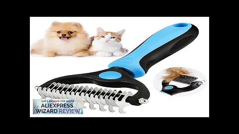 Professional Pet Deshedding Brush Dog Hair Remover Pet Fur Knot Cutter Puppy Review