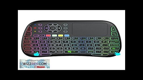 M9 BT&2.4G Mini Wireless Keyboard 7-color Backlit Type-C Voice IR Learning Air Review