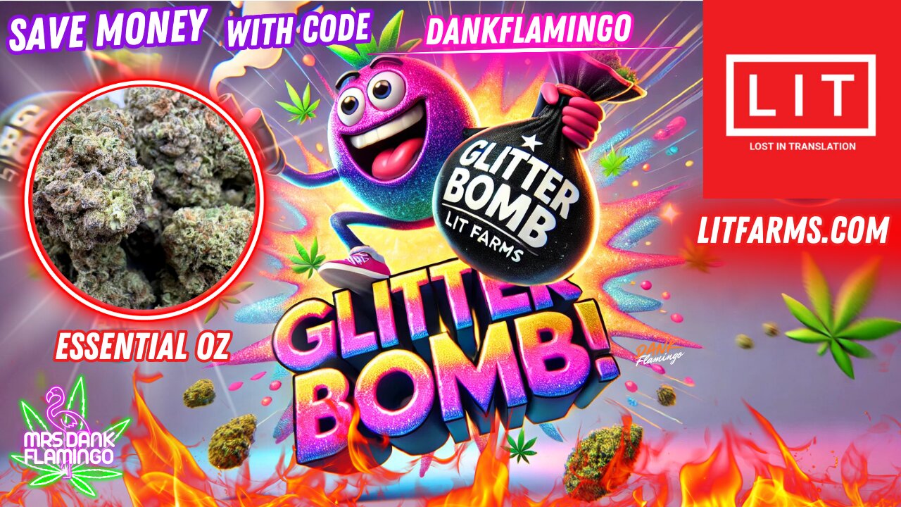 Trying Glitter Bomb Essential from Lit Farms! Mrs Dank Flamingo Review!!