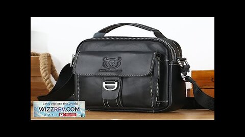 BULLCAPTAIN Genuine Leather Men's Messenger Bag Casual Crossbody Handbag Gift for Man Review