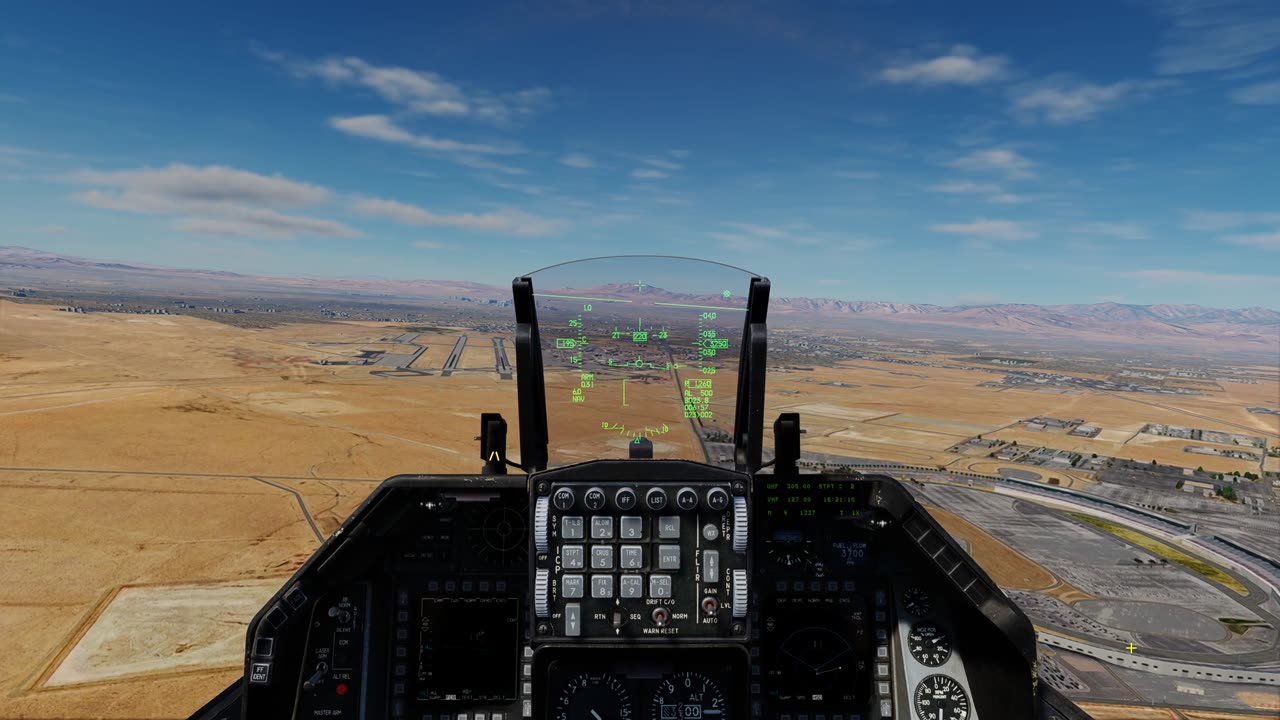 F-16C--Landing Nellis AFB after A/A engagement