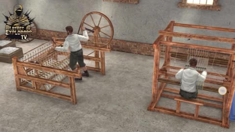 Invention textile industry#history#3d animation