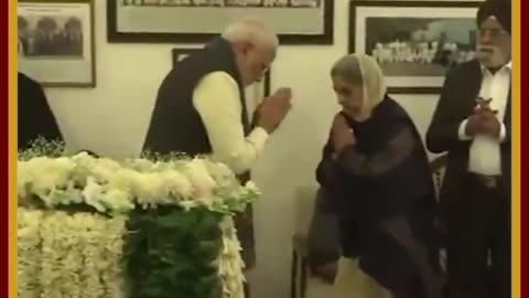 PM Modi Pays Tribute To Former PM Manmohan Singh At His Residence (1080p)