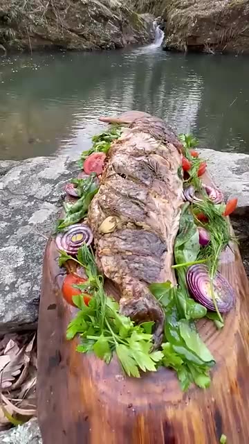 Cooking fish in mud in the first place