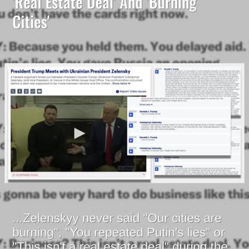 Fact Check: Fake Trump-Zelenskyy Meeting Transcript Mentions 'Real Estate Deal' And 'Burning Cities'