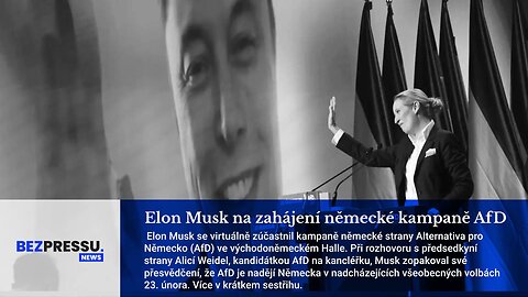 Elon Musk na zahájení německé kampaně AfD