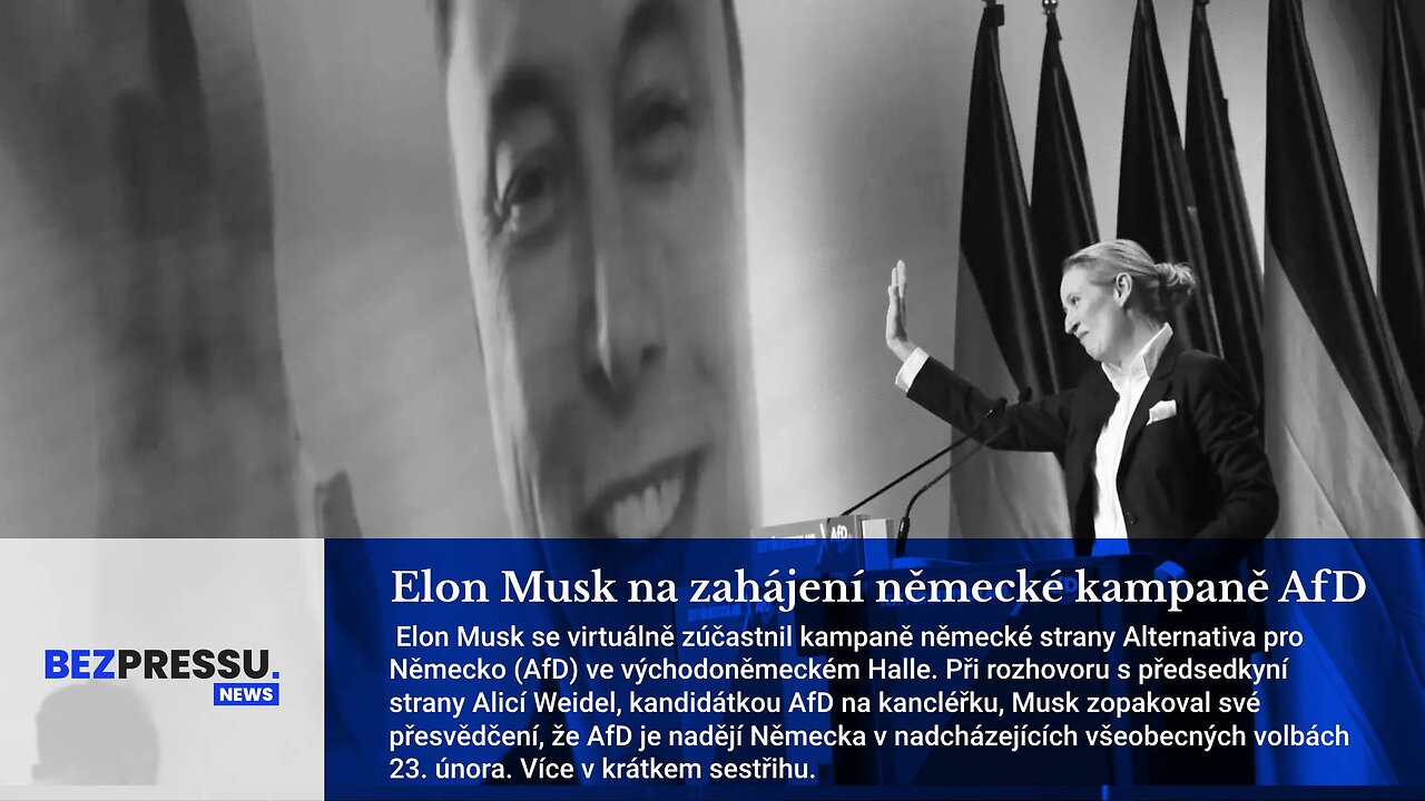 Elon Musk na zahájení německé kampaně AfD