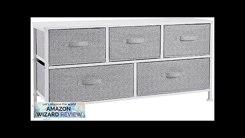 Amazon Basics Extra Wide Fabric 5-Drawer Storage Organizer Unit for Closet White Review