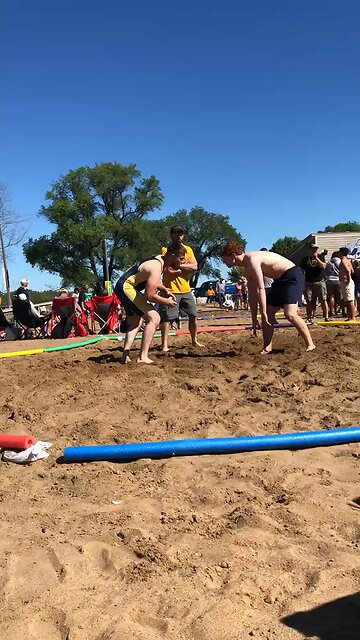 Sand Wrestling Charlie