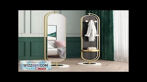 Simple Hot Selling Rotatable Golden Iron Metal Framed Make Up Floor Standing Review