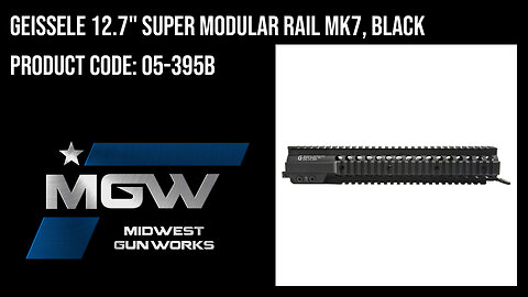 Geissele 12.7" Super Modular Rail MK7, Black - 05-395B