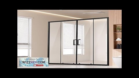 VEVOR Semi-frameless Double Sliding Shower Door SGCC Tempered Glass Matte Black Review