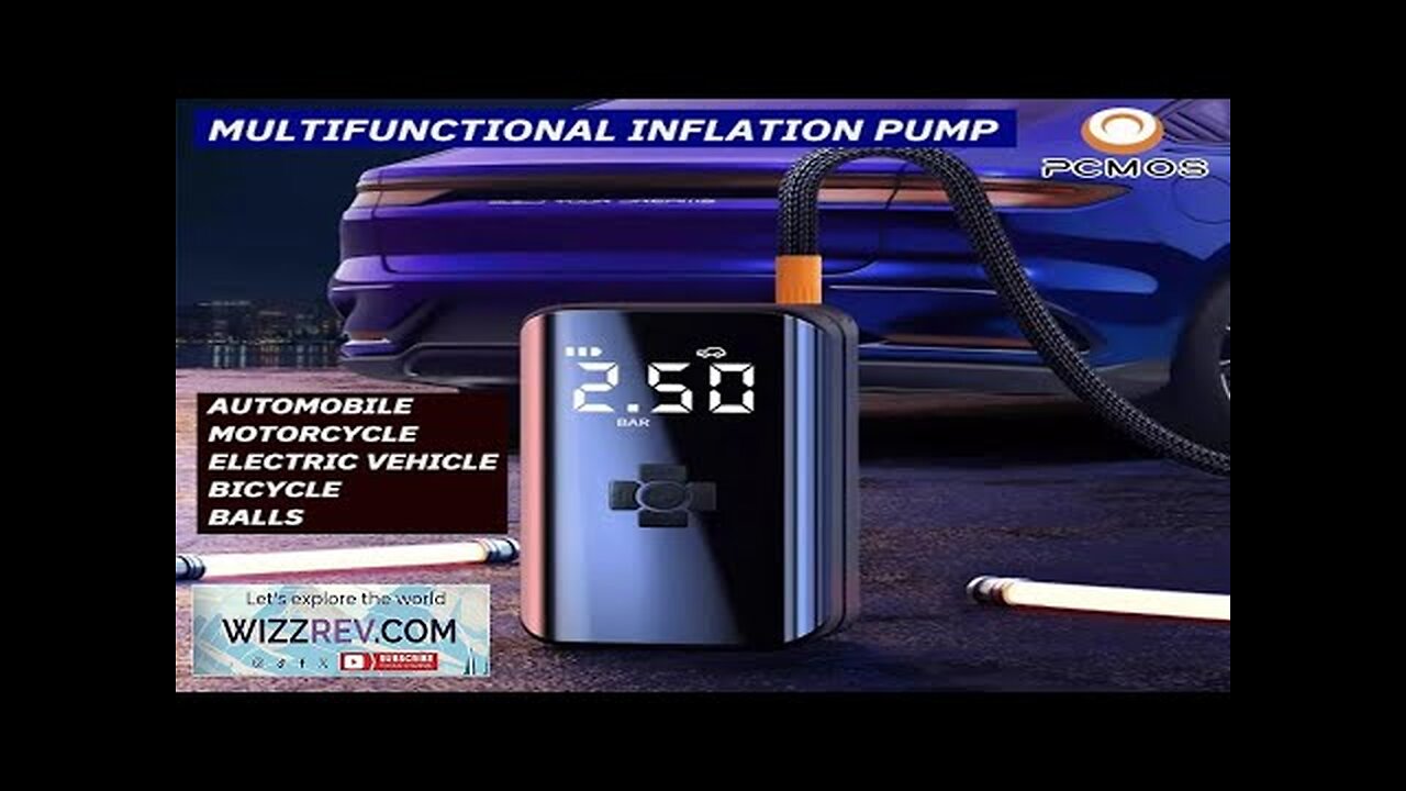 PCMOS 1Set Car Mounted Inflation Pump Portable Wireless Automobile Tire Electric Sedan Review