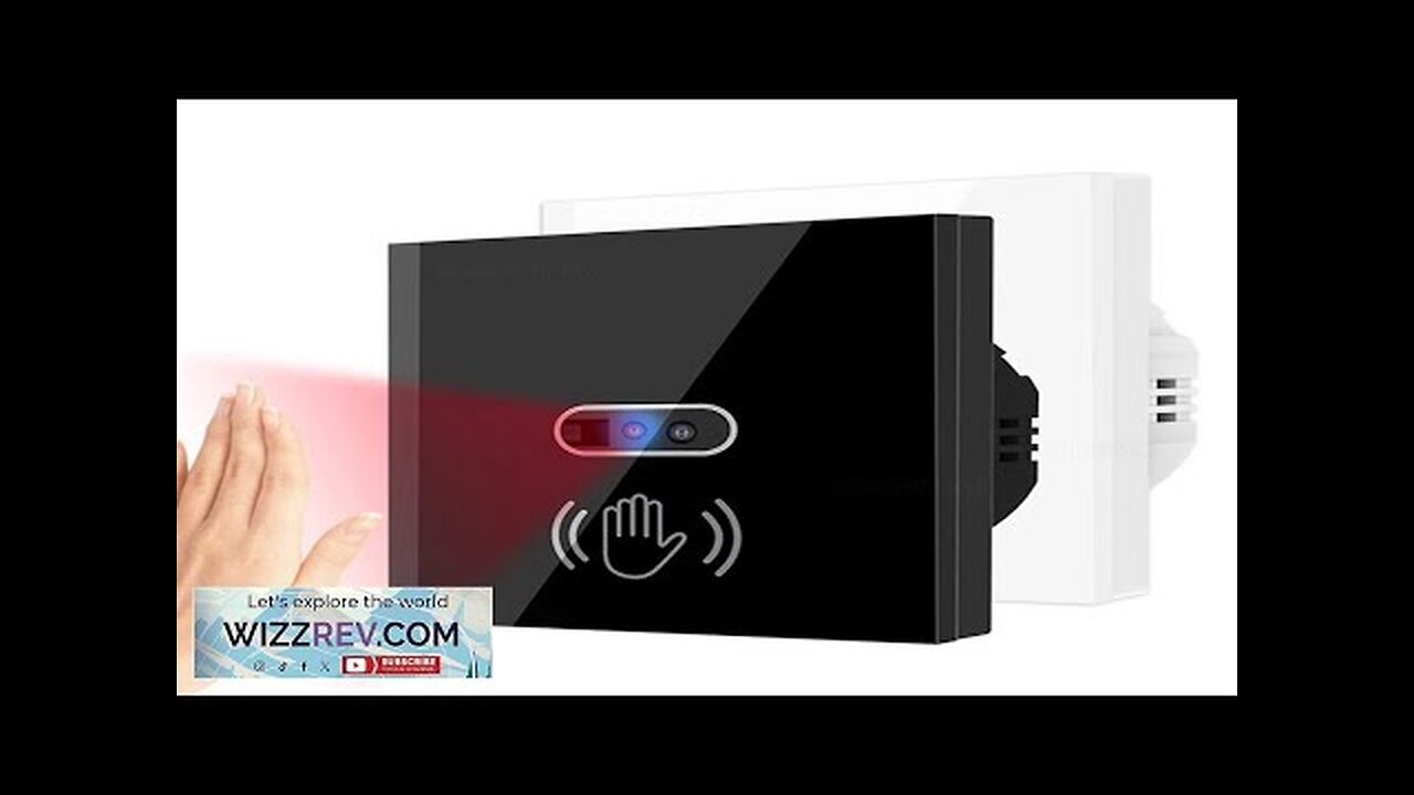 Wall-mounted Smart IR Light Switch Wave Infrared Sensor No Need Touch Tempered Review