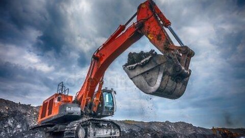 Caterpillar 365C Excavator Loading Truck And Operator View