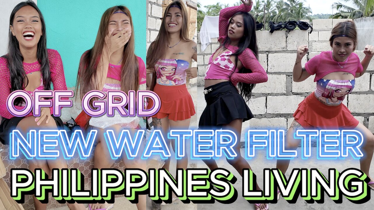 🇵🇭 Filipina Roller Derby Beauties Unboxing Water Filter! OFF GRID ISLAND FAMILY PHILIPPINES LIVING