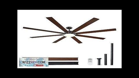 72 Inch Ceiling Fan with Light 6-Speed Remote Control Reversible Motor Black Review