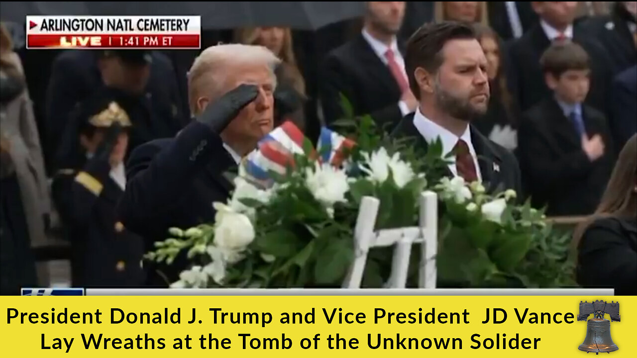 President Donald J. Trump and Vice President JD Vance Lay Wreaths at the Tomb of the Unknown Solider