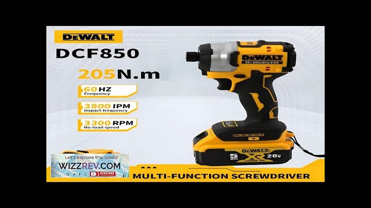 DEWALT DCF850 New Electric Impact Screwdriver Rechargeable 20V Battery High Torque Cordless Review