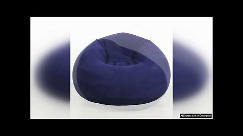 1pc Blue Inflatable Spherica Sofa Flocking Surface Round Sofa Living Room Bedroom Review