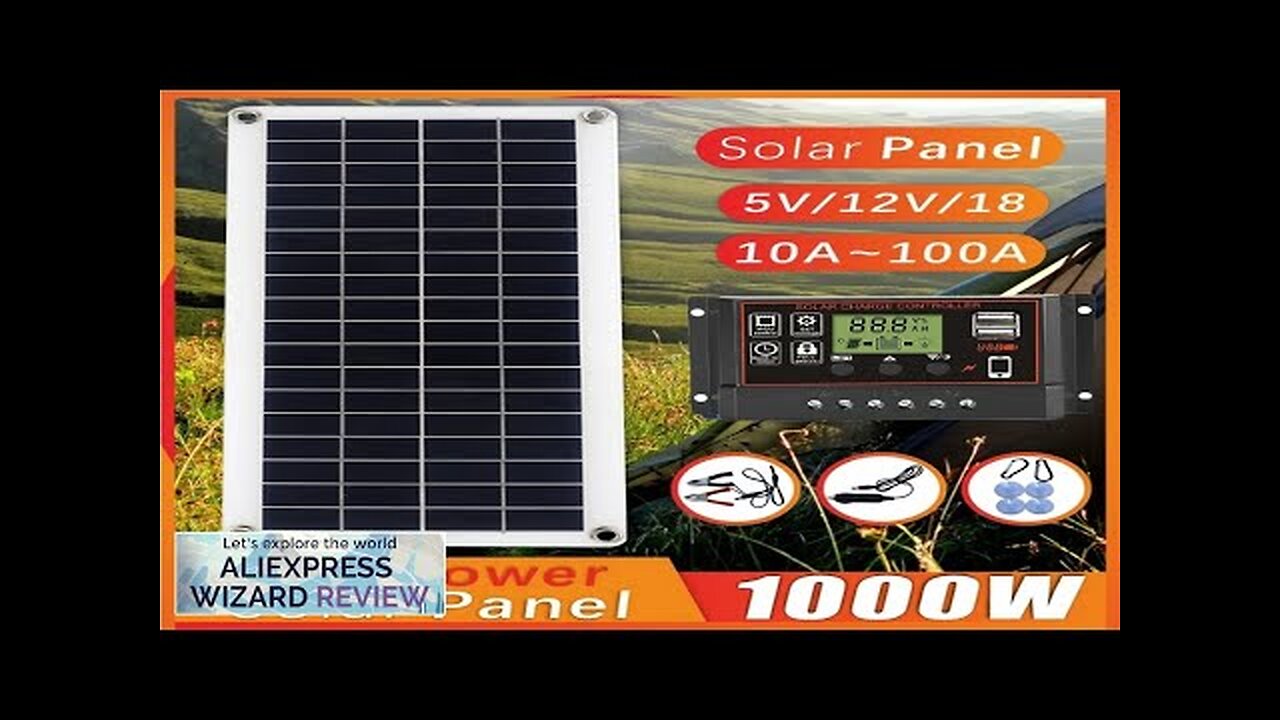 20W-1000W Solar Panel 12V Solar Cell 100A Controller Solar Panel for Phone Review