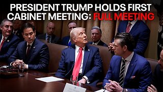 "President Trump holds first cabinet meeting"