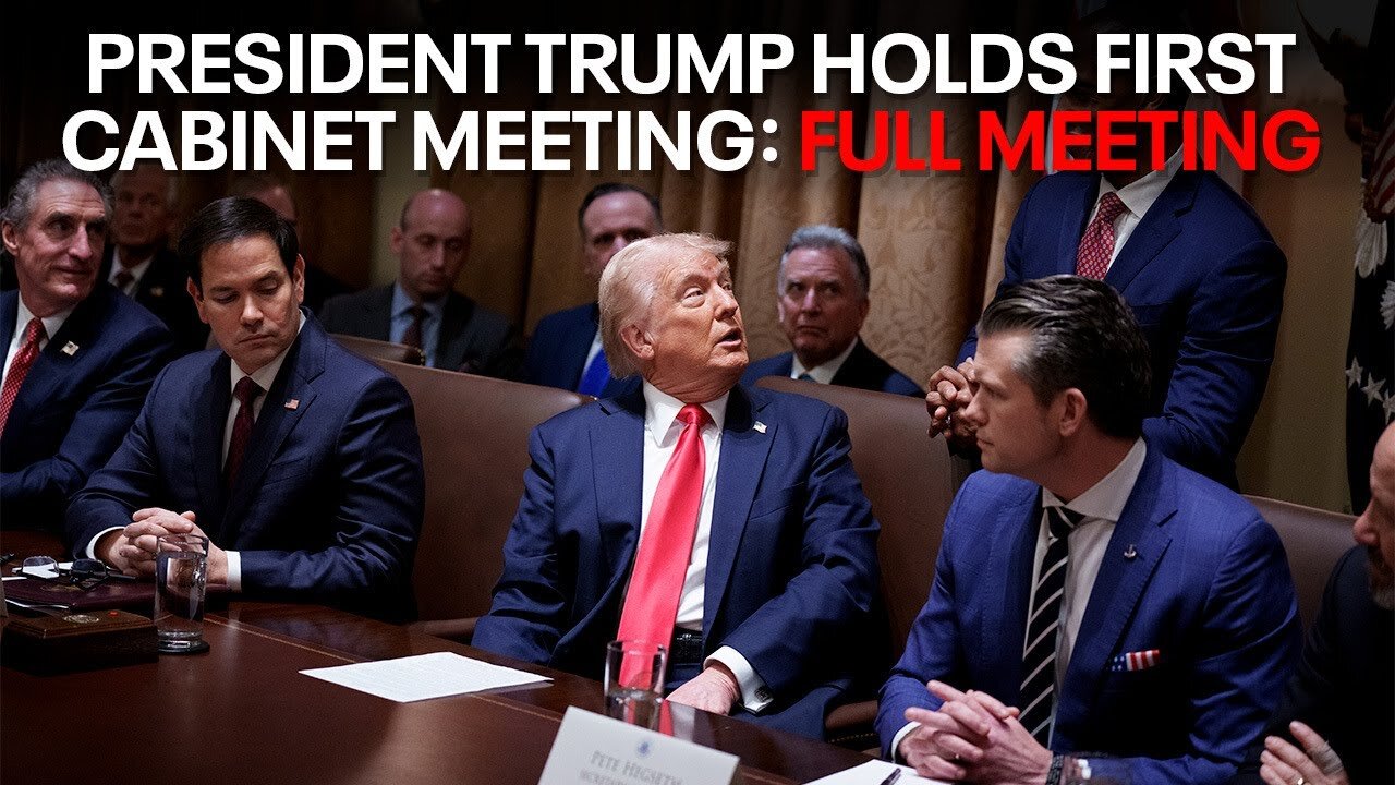 "President Trump holds first cabinet meeting"