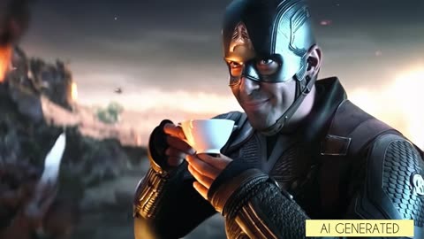 Captain America Drinking Tea ☕️