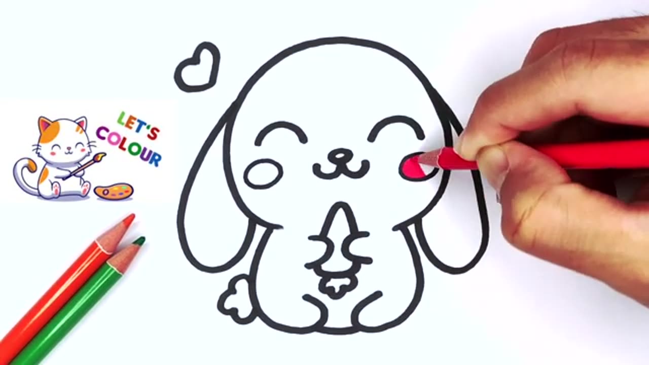 Bunny Drawing Easy | How to draw a Cute Bunny Step by Step | Kawaii Drawings