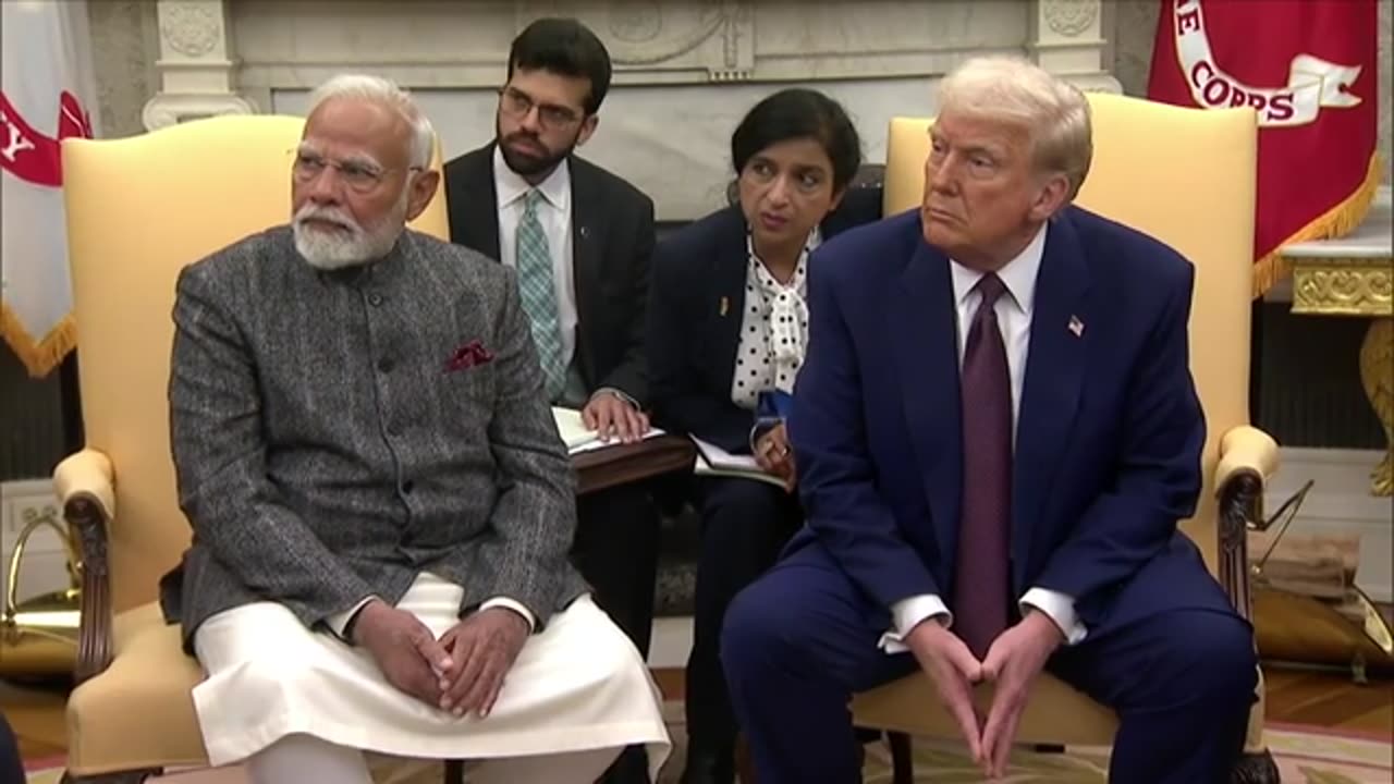 President Donald Trump holds the first Cabinet meeting of his second term