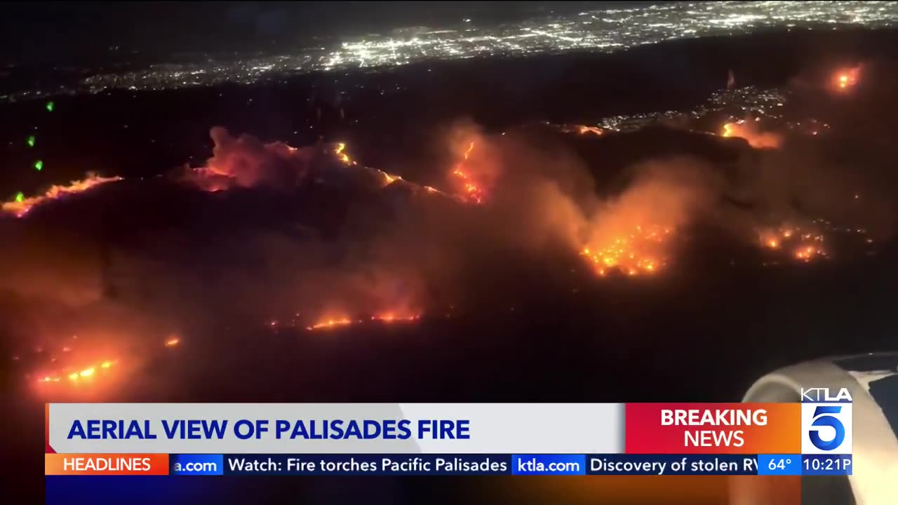 🔥 Palisades Fire aerial view