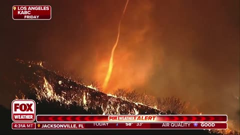Fire-Nado in Palisades working its way toward Brentwood & Encino