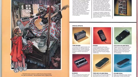 1976 Fender Guitar Catalog with Fairy Tale posters