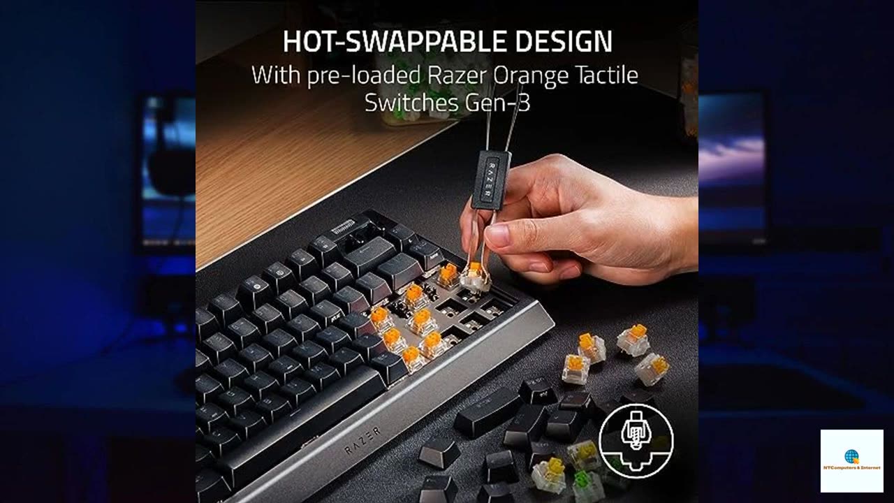 Razer BlackWidow V4 Mini HyperSpeed Wireless Hot Swappable 65% Gaming Keyboard