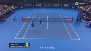 US Sports Tennis Feat. Nick Kyrgios & Novak Djokovic Play Doubles TOGETHER