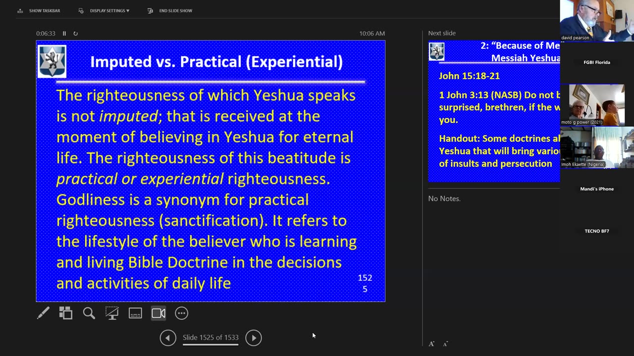 Sunday February 9, 2025 Life of the Messiah 160 :Persecution "Because of Me" (Yeshua)