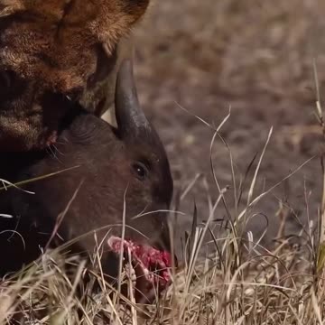 The poor wild cow's milk and carcass