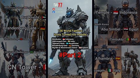 What If 100 World Icons Turned into Giant Futuristic Robots?! ⚡🤖 | #DocumentsAI77