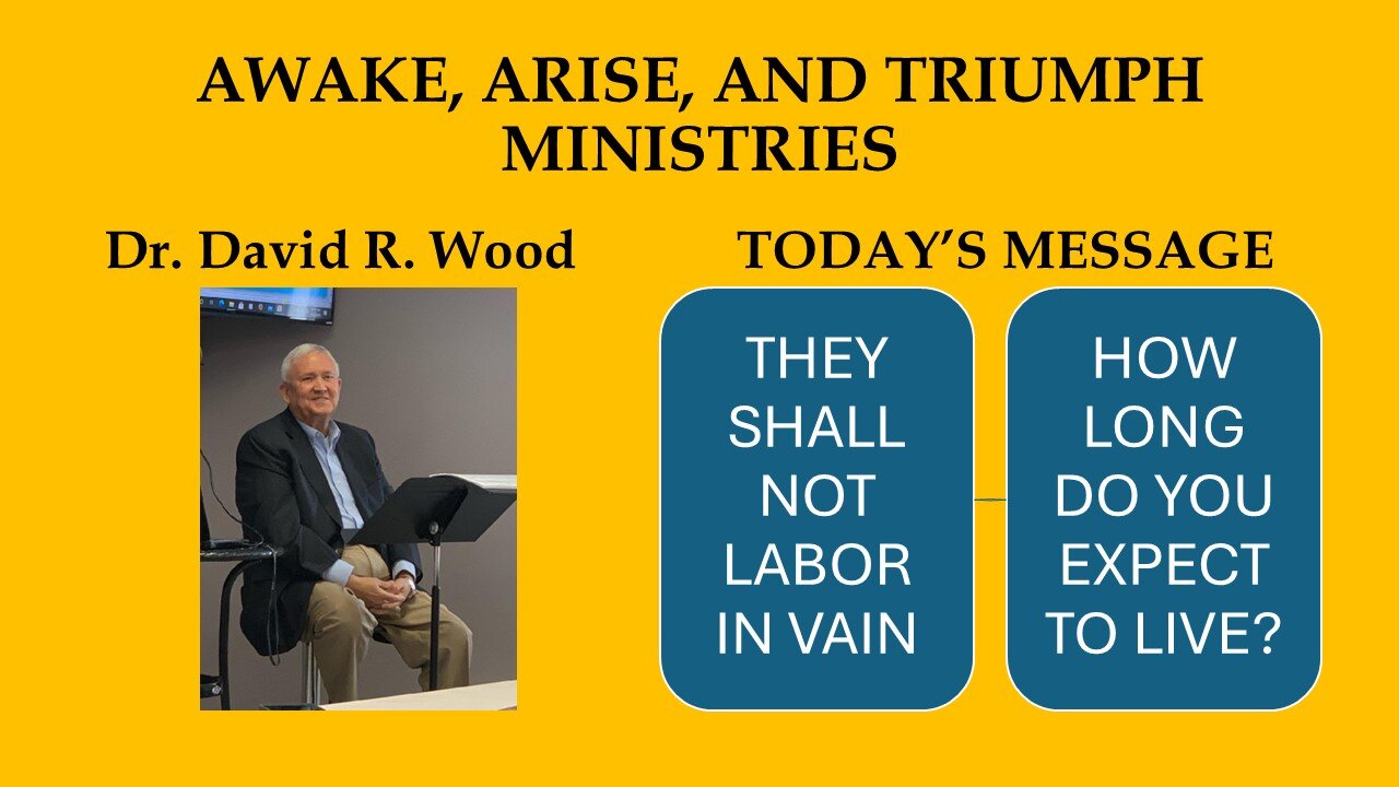 THEY SHALL NOT LABOR IN VAIN