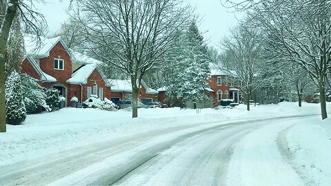 Toronto Suburbs after Heavy Snowfall Drive 🇨🇦 Canadian Winter