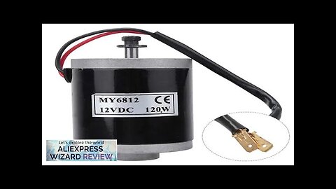 MY6812 12V 120W High Speed Small Brushed Motor with Belt Pulley Electric Review