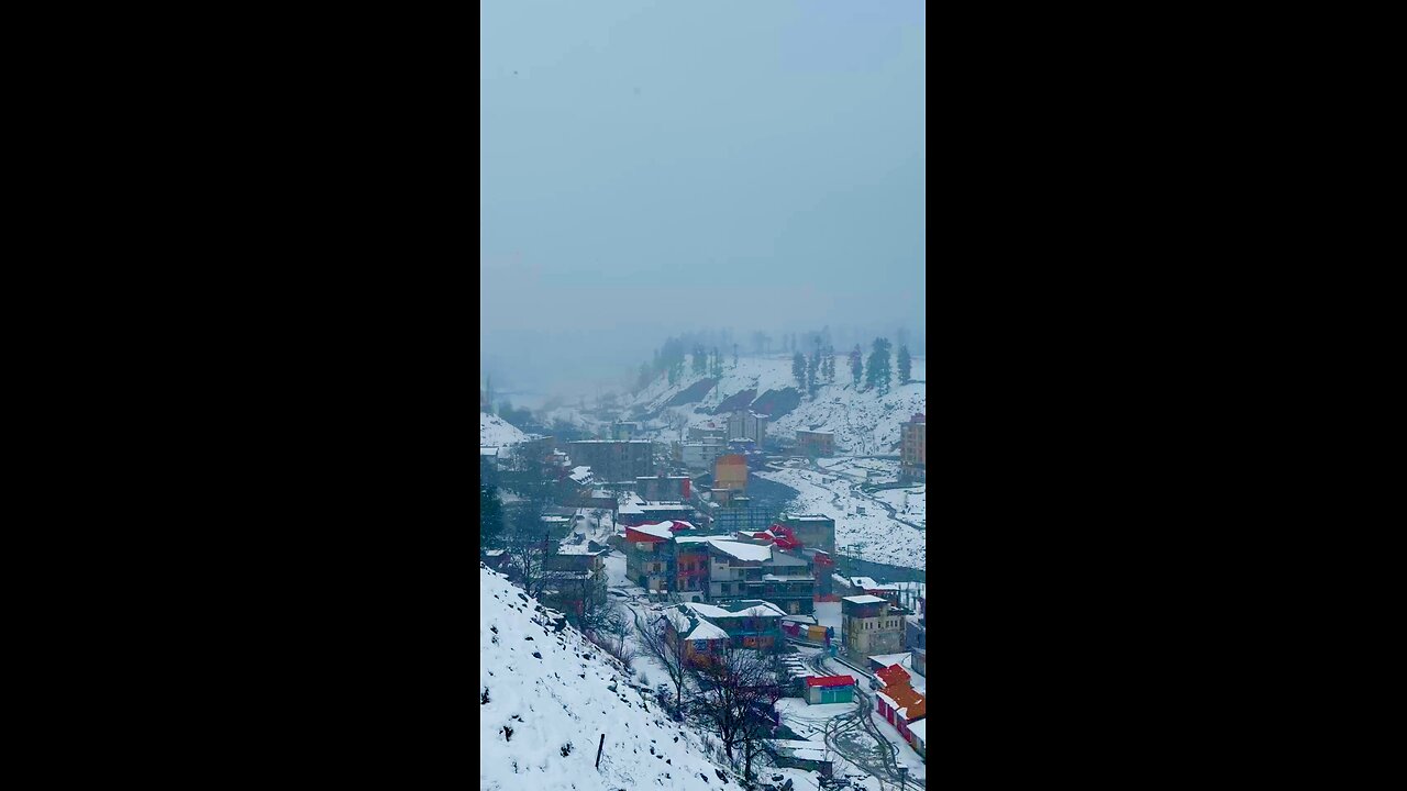 Swat valley Kalam snowfall view