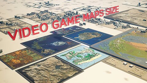 VIDEO GAME Maps Size Comparison | 3D