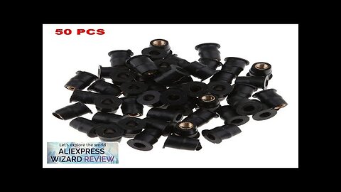 50pcs/Set Kit Motorcycle M5 Metric Rubber Well Nuts Windscreen Fairing Cowl Anodized Review