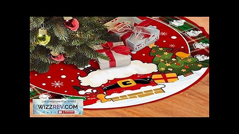 Christmas Tree Skirt 48 Inch Santa Claus Tree Skirts Tree Mat Merry Review