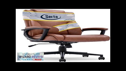 Serta Executive High Back Office Chair with Lumbar Support Ergonomic Upholstered Swivel Review